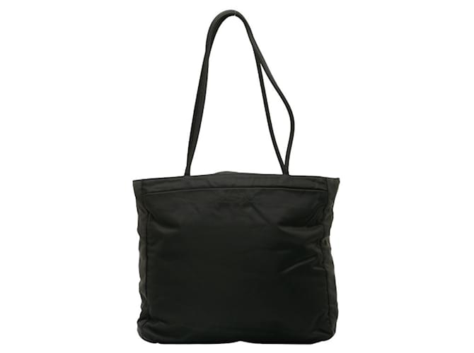 Sac à main Prada Triangle Plate Tote Nylon Noir  ref.1555500