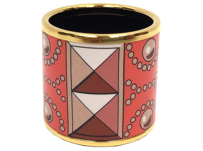 Hermès Emaille Schalringverschluss Pink 
