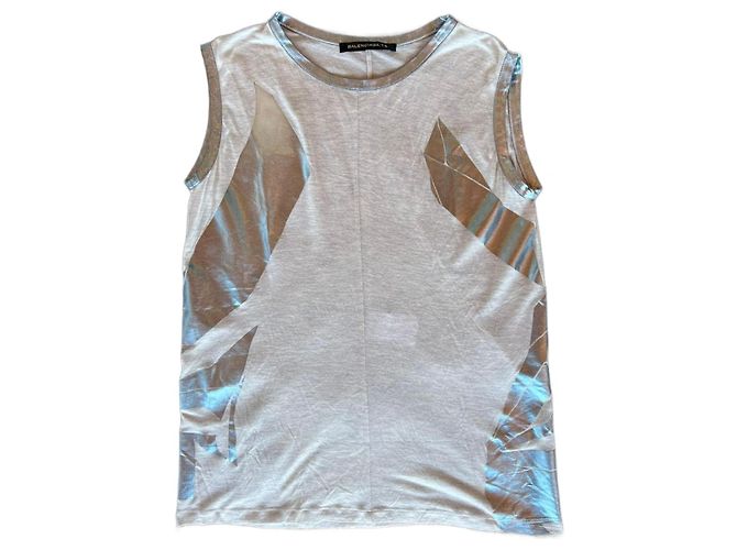 Balenciaga de Nicolas Ghesquière top gris reflectante de principios de los 2000.