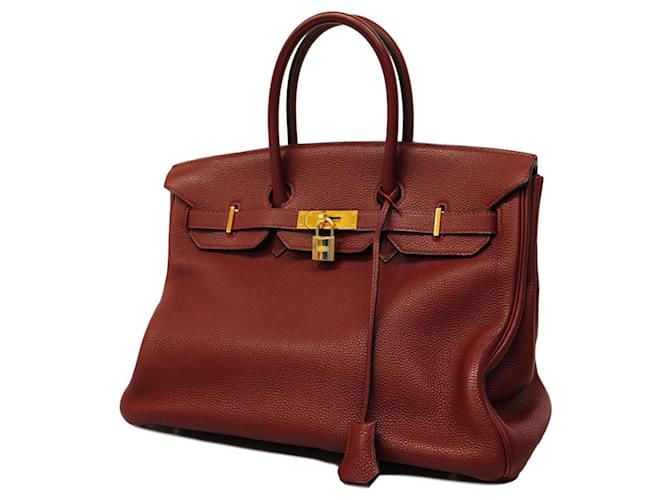 Hermès Sac à main Hermes Birkin 35 en Rouge H Cuir  ref.1555617