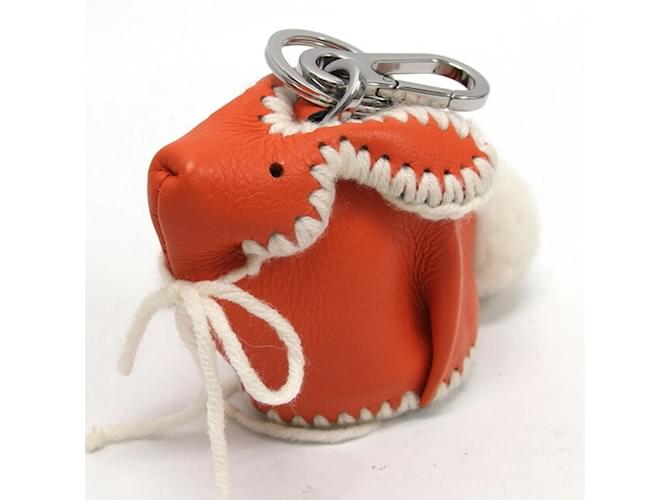 Porte-monnaie en forme de lapin Loewe Animals en orange Cuir  ref.1555698