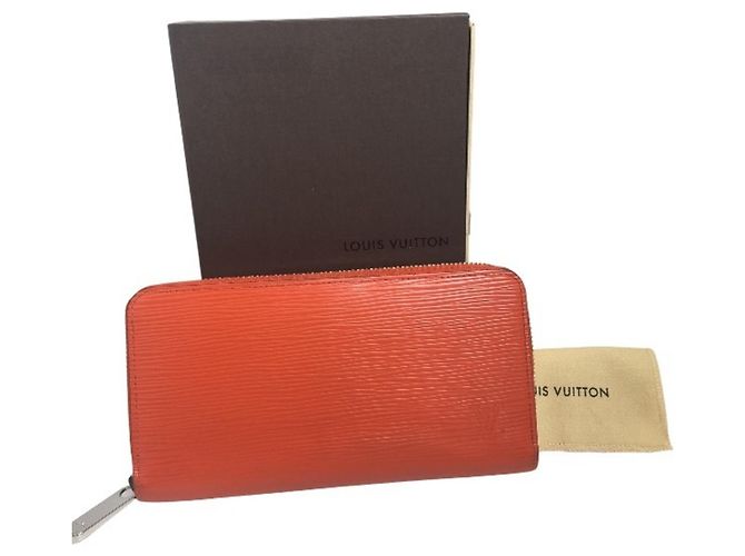 Louis Vuitton Epi Leather Long Wallet Orange