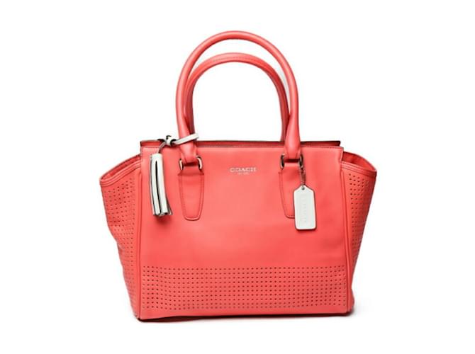 COACH Tote Bag aus Lammleder in Lachsrosa Pink  ref.1555716