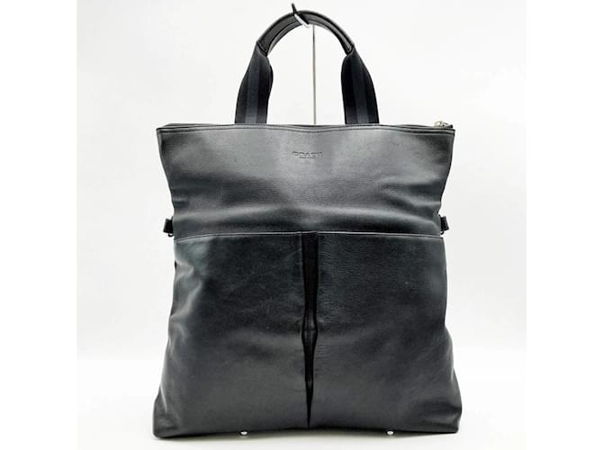 COACH Black Leather Tote Bag  ref.1555725