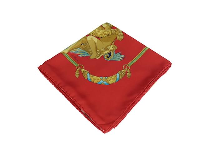 Hermès Hermes Carre 90 Scarf - HOMMAGE A CHARLES GARNIER Red Multiple colors Silk  ref.1555960