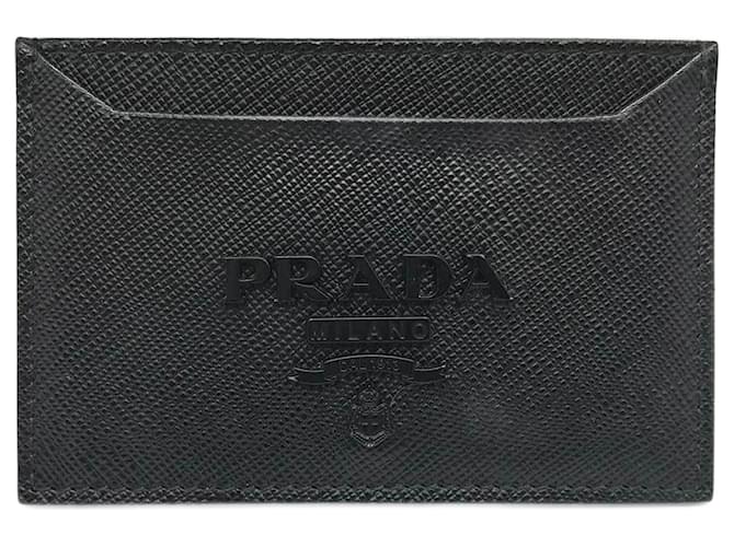 Porta passaporto da viaggio Prada Saffiano Nero Pelle