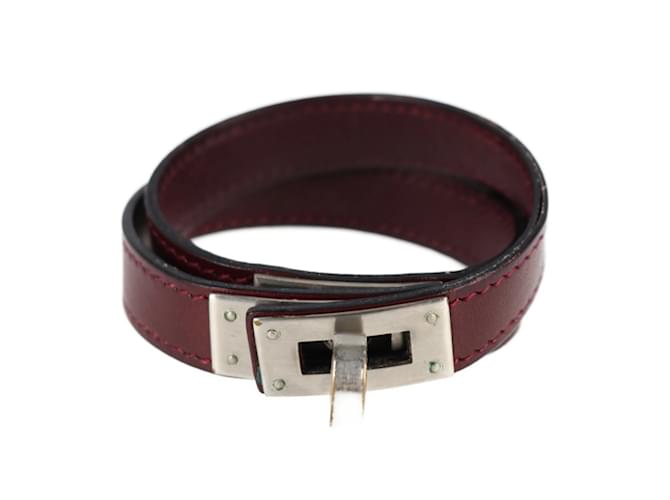 Hermès Hermes Kelly Charm Bracelet Black Green Dark red Leather  ref.1556093