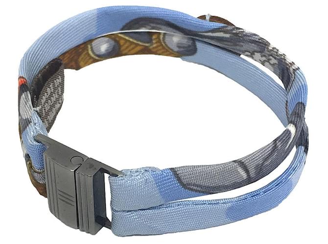 Pulseira Charm Petit H da Hermès Azul claro 