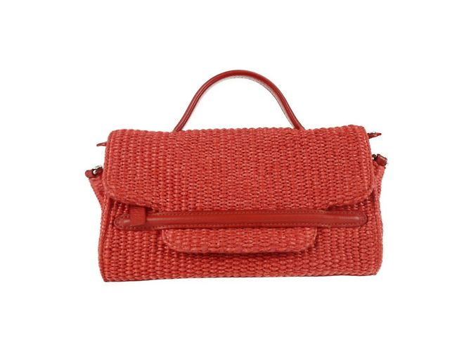 Bolso de paja roja Zanellato