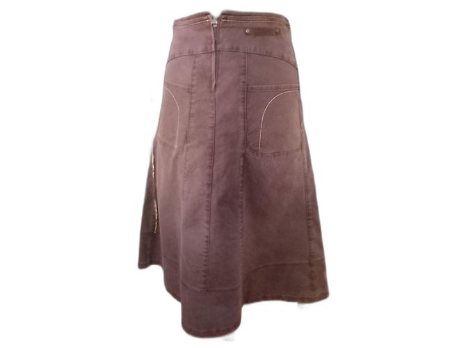Sportmax Code Retro Jeansrock Midi Grau