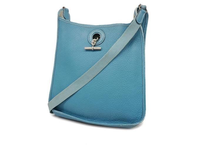 Hermès Sac à épaule Hermes Vespa PM Cuir Bleu  ref.1556156