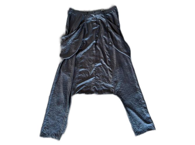 Autre Marque Masnada early 00s Low Crotch Silk Black Pants.