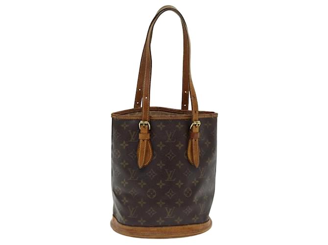 LOUIS VUITTON Sac à épaule Monogram Bucket PM M42238 LV Auth ac3132 Toile Monogramme  ref.1556279