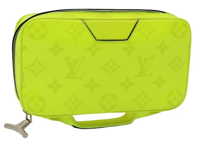 LOUIS VUITTON Bolsa de Viagem Monograma Esmalte Amarelo LV Auth 81068  ref.1556320