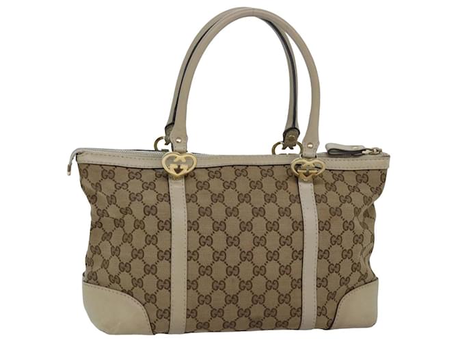 GUCCI GG Canvas Tote Bag Beige 257069 Auth 78293 Cloth  ref.1556350