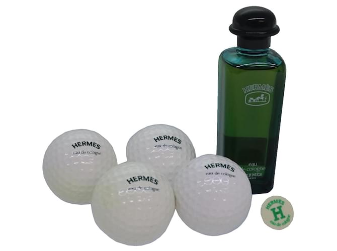 Hermès HERMES Eode Colon Golf Ball Case Set White Auth am6436