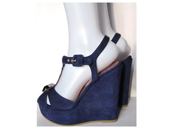 Twin Set Sandales à talons compensés TWINSET bleues