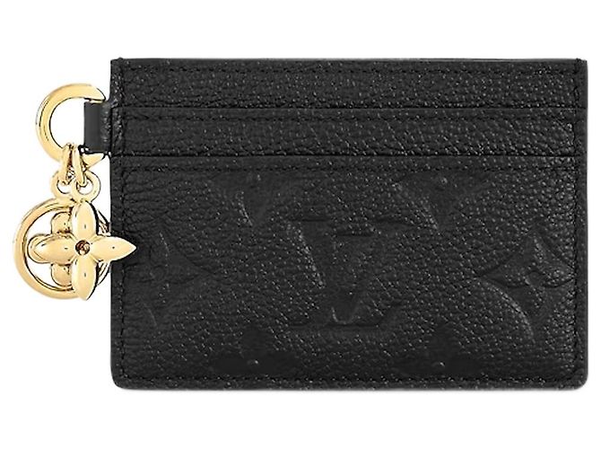 Louis Vuitton LV charms card wallet new Black