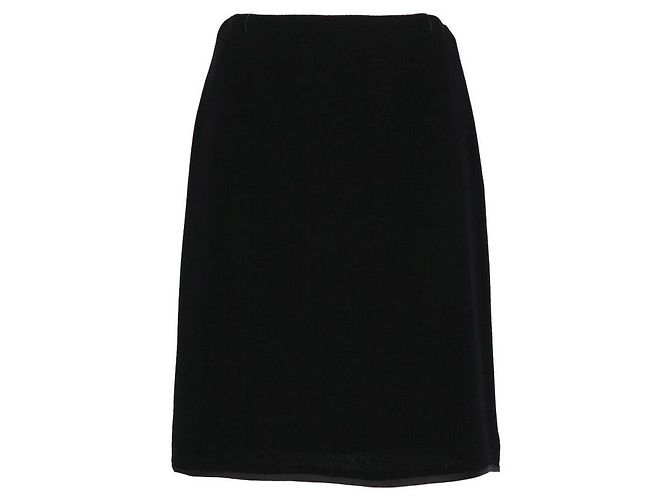Falda de lana negra Gianni Versace Negro