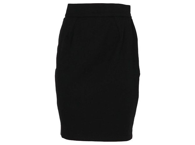 Falda de lana negra Thierry Mugler Negro