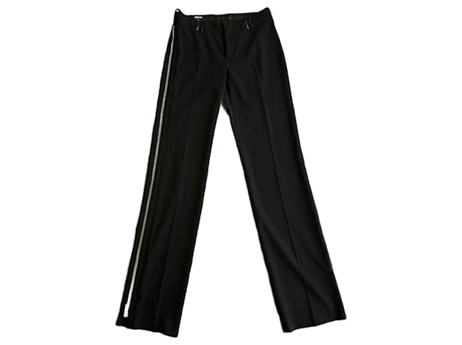 Pantalons noirs à fermeture éclair latérale Gucci par Tom Ford. Coton  ref.1556468