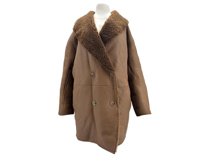 Autre Marque Loulou studio coats T.International M Fur Brown  ref.1556789