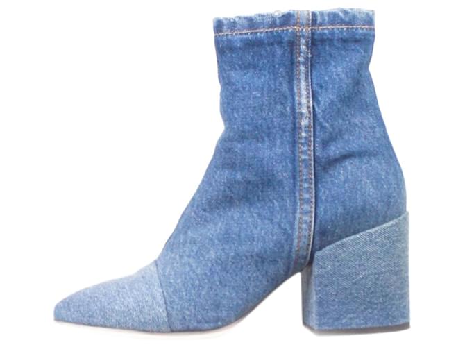 Dries Van Noten Blue denim ankle boots - size EU 39 ref