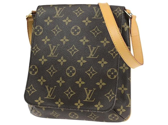 Louis Vuitton Musette Salsa Castaño Lienzo  ref.1557039