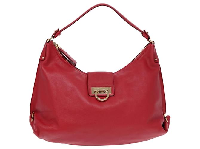 Salvatore Ferragamo Gancini Red Leather  ref.1557059