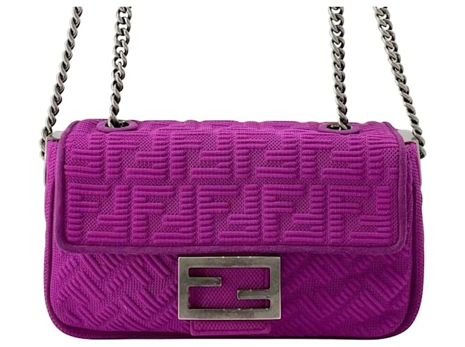 Fendi Baguette Purple Suede  ref.1557148