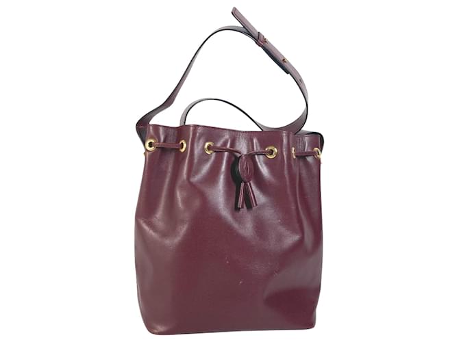 Must-Linie von Cartier Bordeaux Leder  ref.1557189