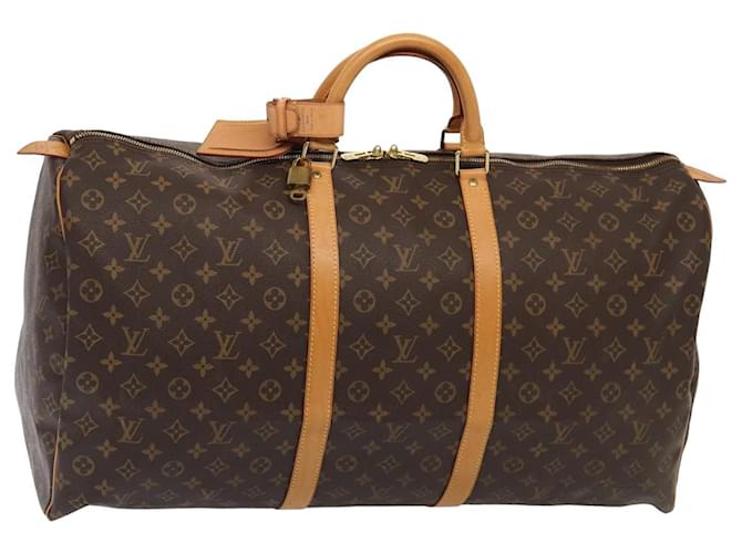 LOUIS VUITTON Monogram Keepall 60 Boston Bag M41422 LV Auth 83728 Cloth  ref.1557637