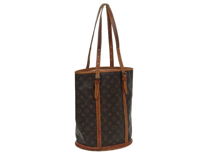 LOUIS VUITTON Bolsa de Ombro Monogram Bucket GM M42236 LV Auth 79920