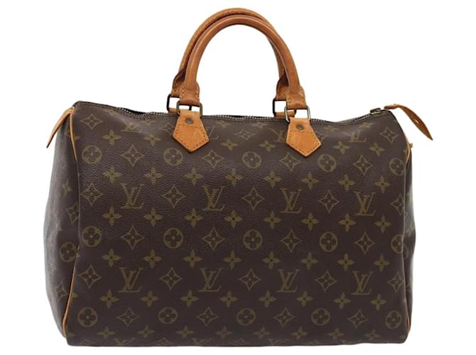 LOUIS VUITTON Bolsa de Mão Monogram Speedy 35 M41524 LV Auth 83654 Monograma Lona  ref.1557793