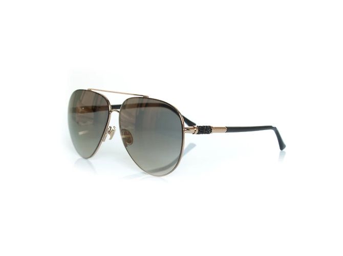 Occhiali da sole Aviator Jimmy Choo con strass Nero D'oro