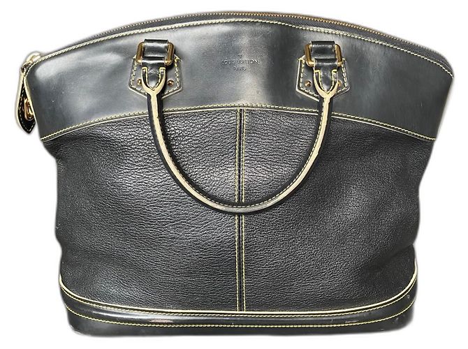 Bolsa Louis Vuitton Lockit Suhali de couro preta Preto