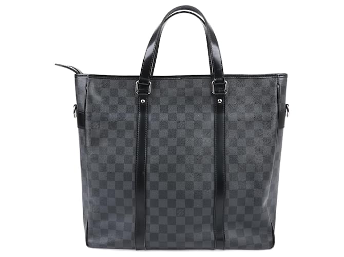 Bolsa Louis Vuitton Damier Graphite Tadao N51192 Preto Couro  ref.1557898