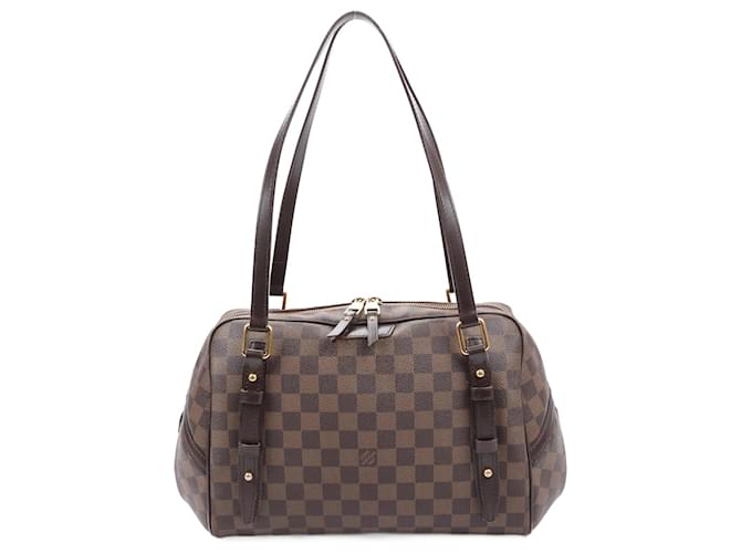 Louis Vuitton Damier Ebene Rivington GM Shoulder Bag N41158 Brown Leather  ref.1557922