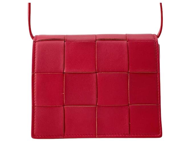 Bottega Veneta Cassette Vermelho Couro  ref.1557969