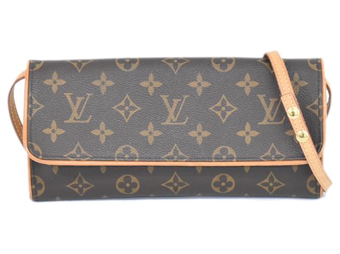 Louis Vuitton Pochette twin Brown Cloth  ref.1558029