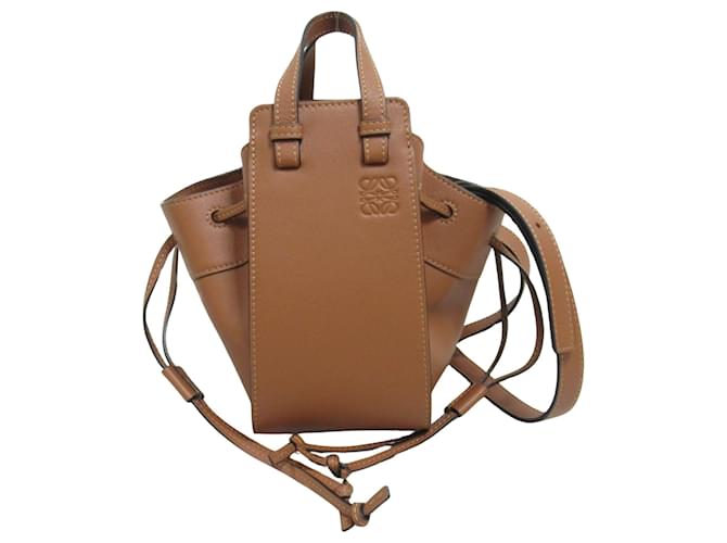 Loewe Hammock Brown Pony-style calfskin  ref.1558034