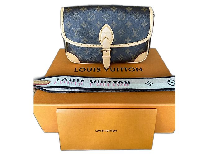Neverfull Borsa Louis Vuitton Diane marrone in pelle
