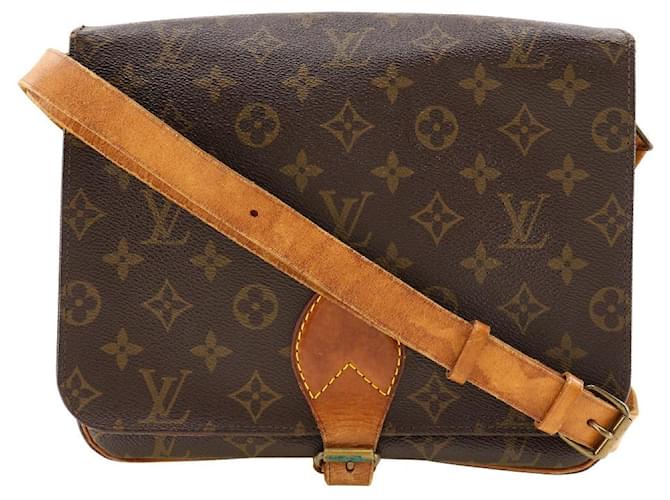 Louis Vuitton Cartouchiere Brown Cloth  ref.1558070