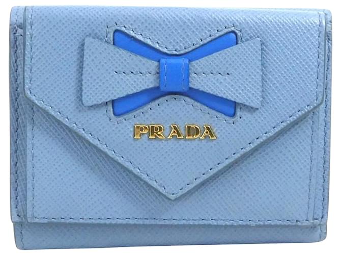 Prada Saffiano Blau Leder  ref.1558091