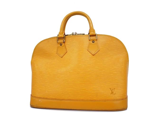 Louis Vuitton Alma Yellow Leather  ref.1558154