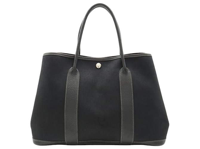 Hermès Garden Party Black Cloth  ref.1558155