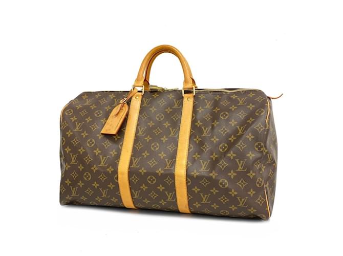 Louis Vuitton Keepall 50 Marrom Lona  ref.1558209