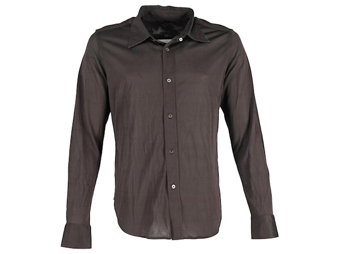 Tom Ford Button-Down Shirt in Brown Cotton Red  ref.1558308