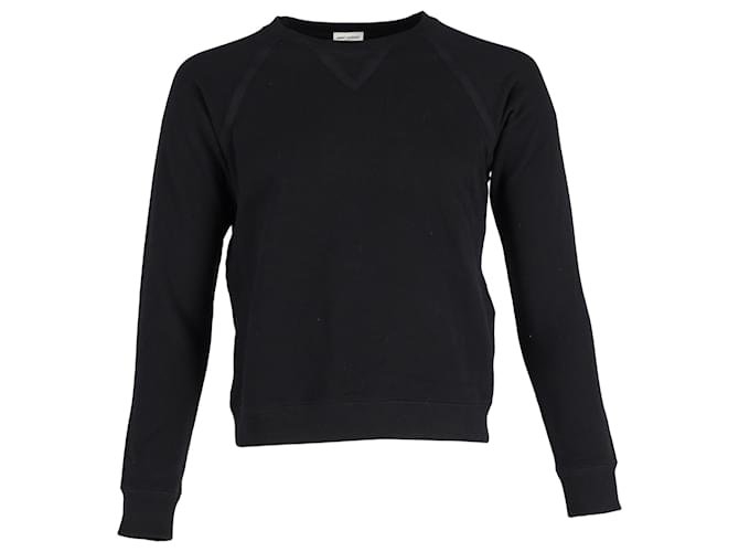 Saint Laurent Long Sleeve Sweater in Black Cotton  ref.1558314