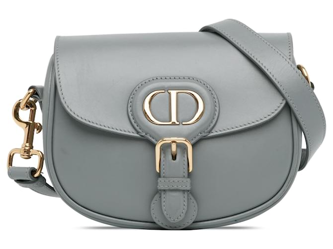 Dior Cinza Pequena Bolsa de Couro Bobby Crossbody Marrom Bezerro-como bezerro  ref.1558631